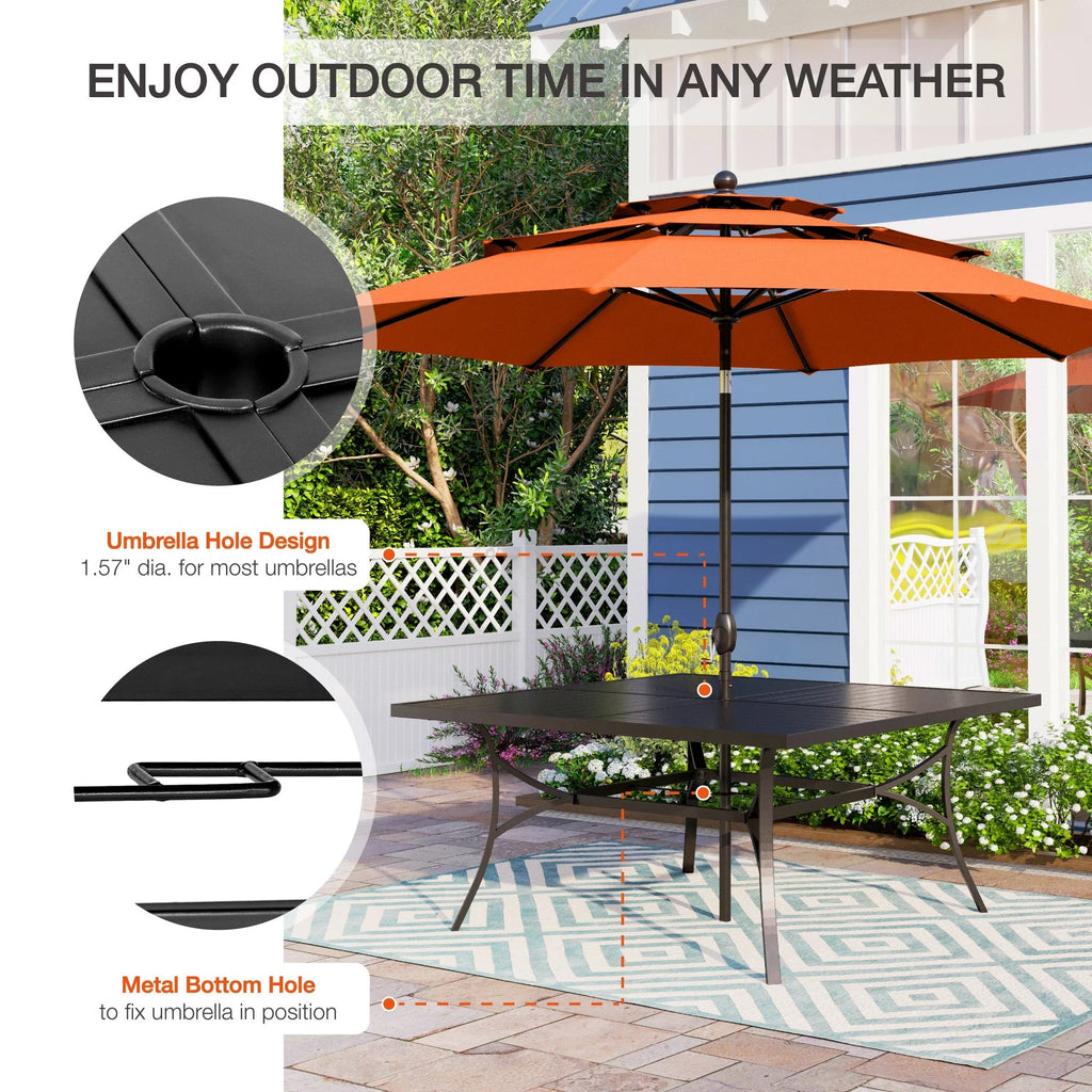 Metal 60" x 60" Square Outdoor Dining Table S72363