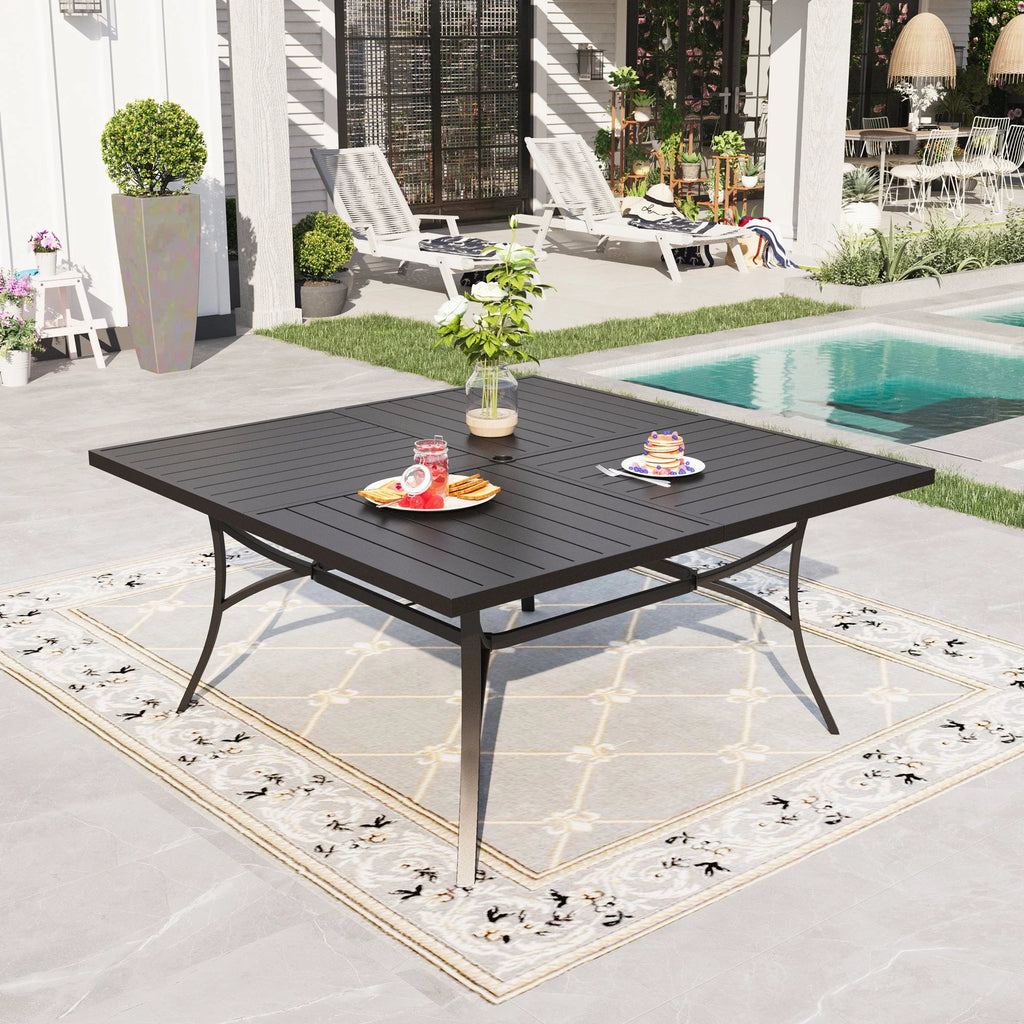 Metal 60" x 60" Square Outdoor Dining Table S72363