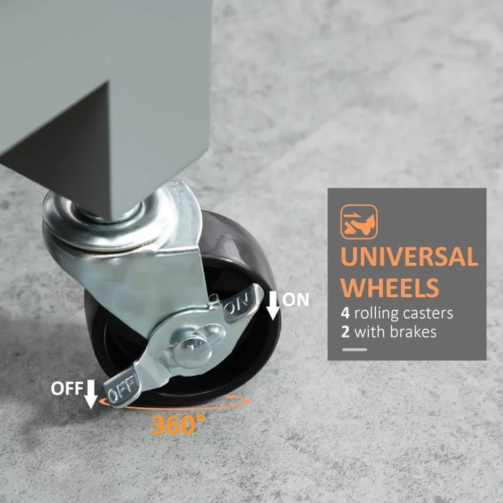 Kitchen Island Cart on Wheels H7034