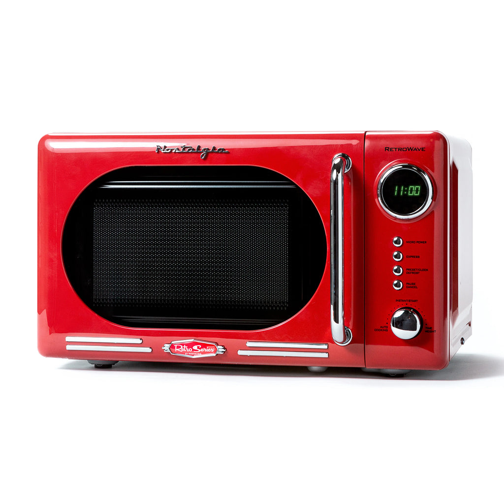 0.7 Cubic Foot 700-Watt Retro Red Countertop Microwave Oven C489