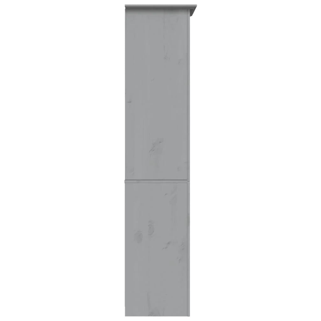 Gray Solid Wood Pine 5-Tier Bookcase D712956