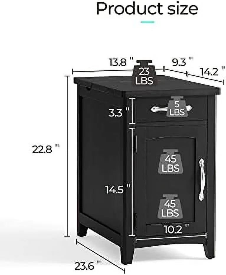 End Table with Charging Station and Drawer L92636