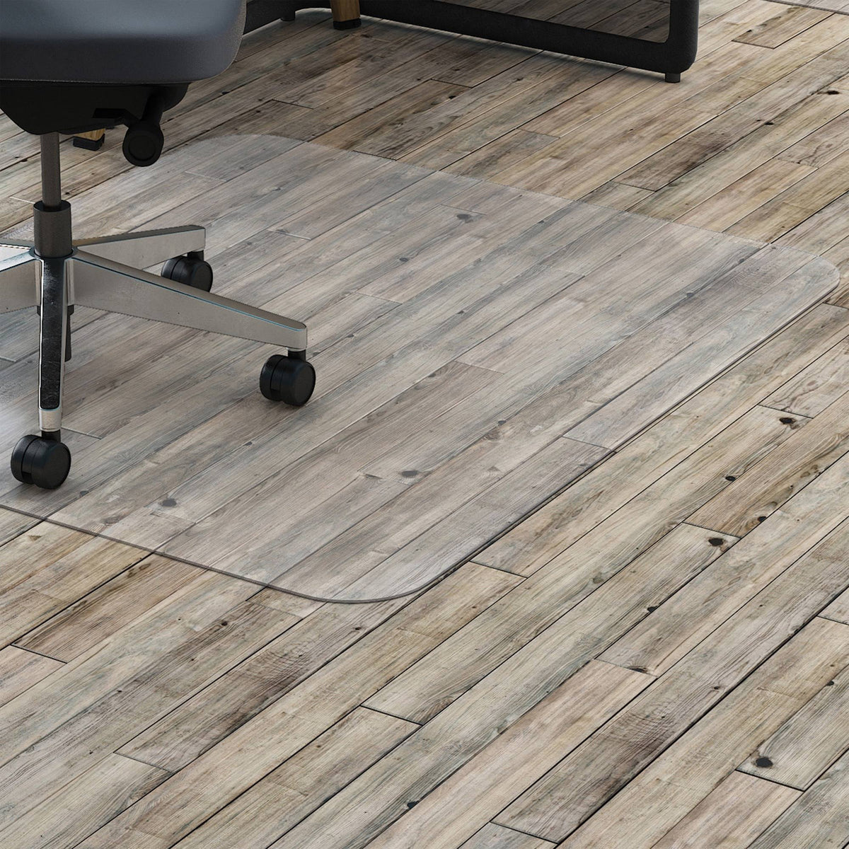 Hard Floor Rectangular Polycarbonate Chairmat P2001