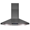 36" Island Range Hood Black Stainless Steel Y3490