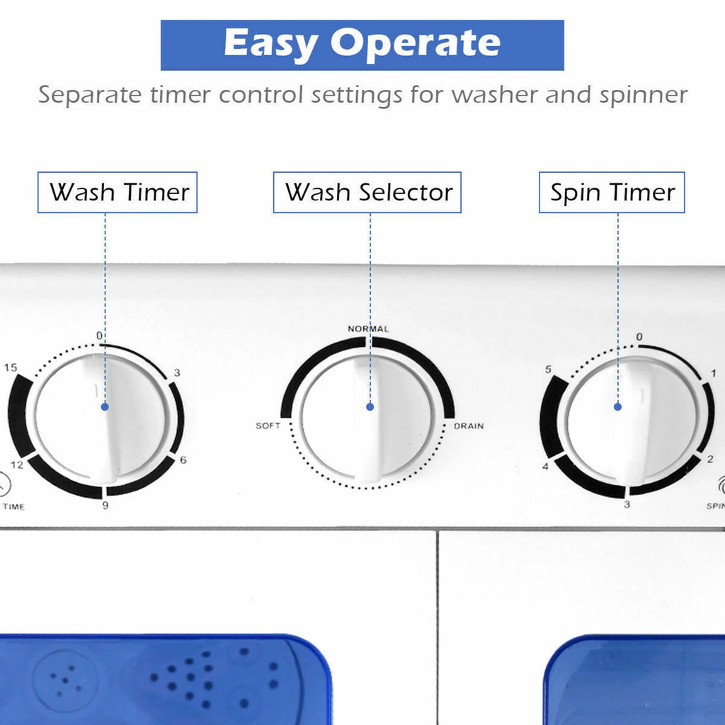 Compact Portable Twin Tub Washing Machine U41038