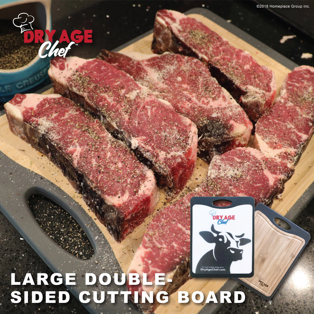 Stainless Steel Chef Butcher Knife & Cutting Board Combo Y24102