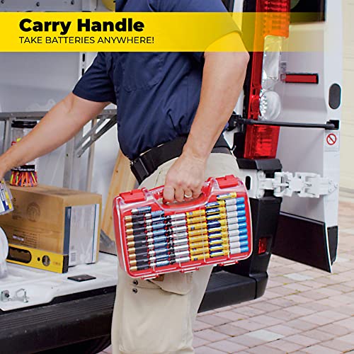 Battery Organizer Storage Case with Tester T724486