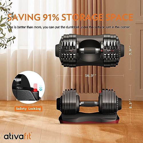 Adjustable Dumbbell Set with Anti-slip Handle L833