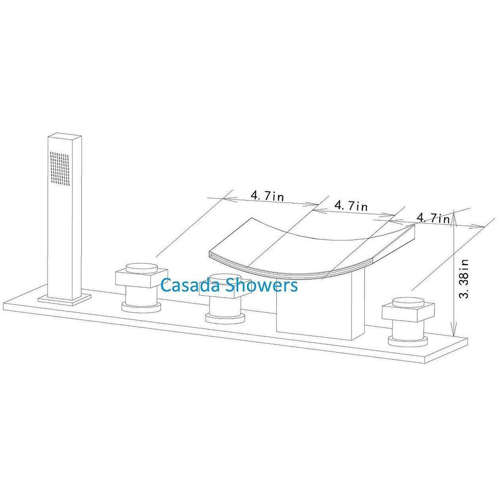 Deck Mounted LED Bathroom Sink Faucet Y3459