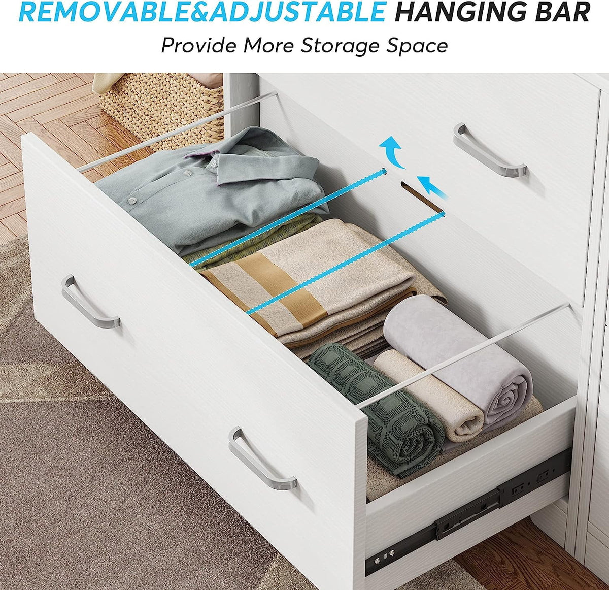 White 2 Drawer Lateral Filing Cabinet with Lock B647853