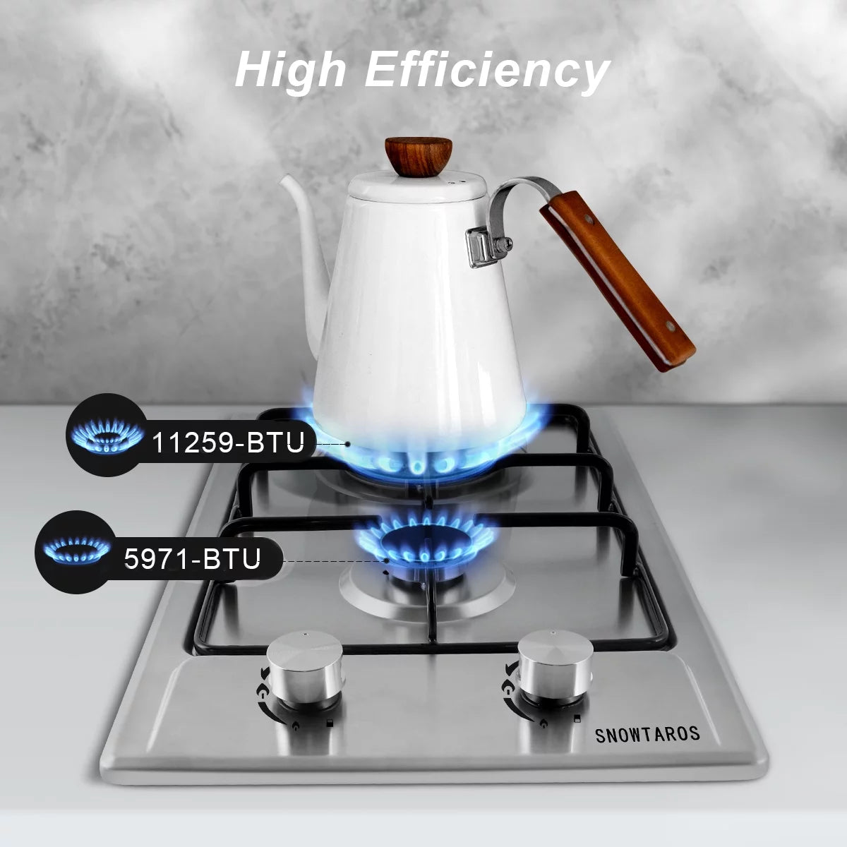 2 Burner Stainless Steel Gas Cooktop U712