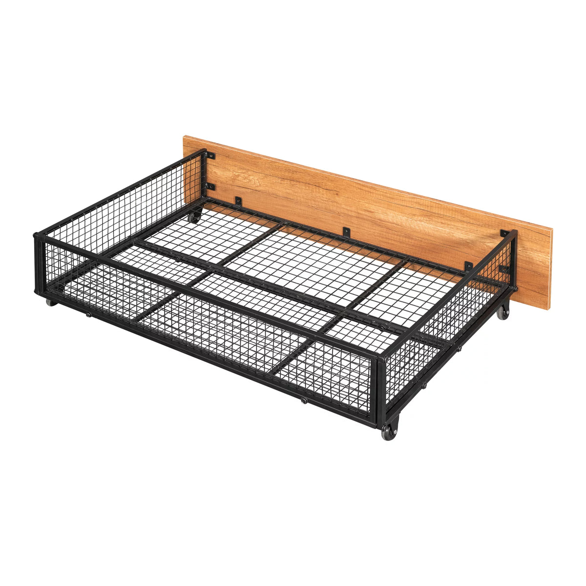 Black Metal Triple Bunk Bed with Storage Drawers Y8482