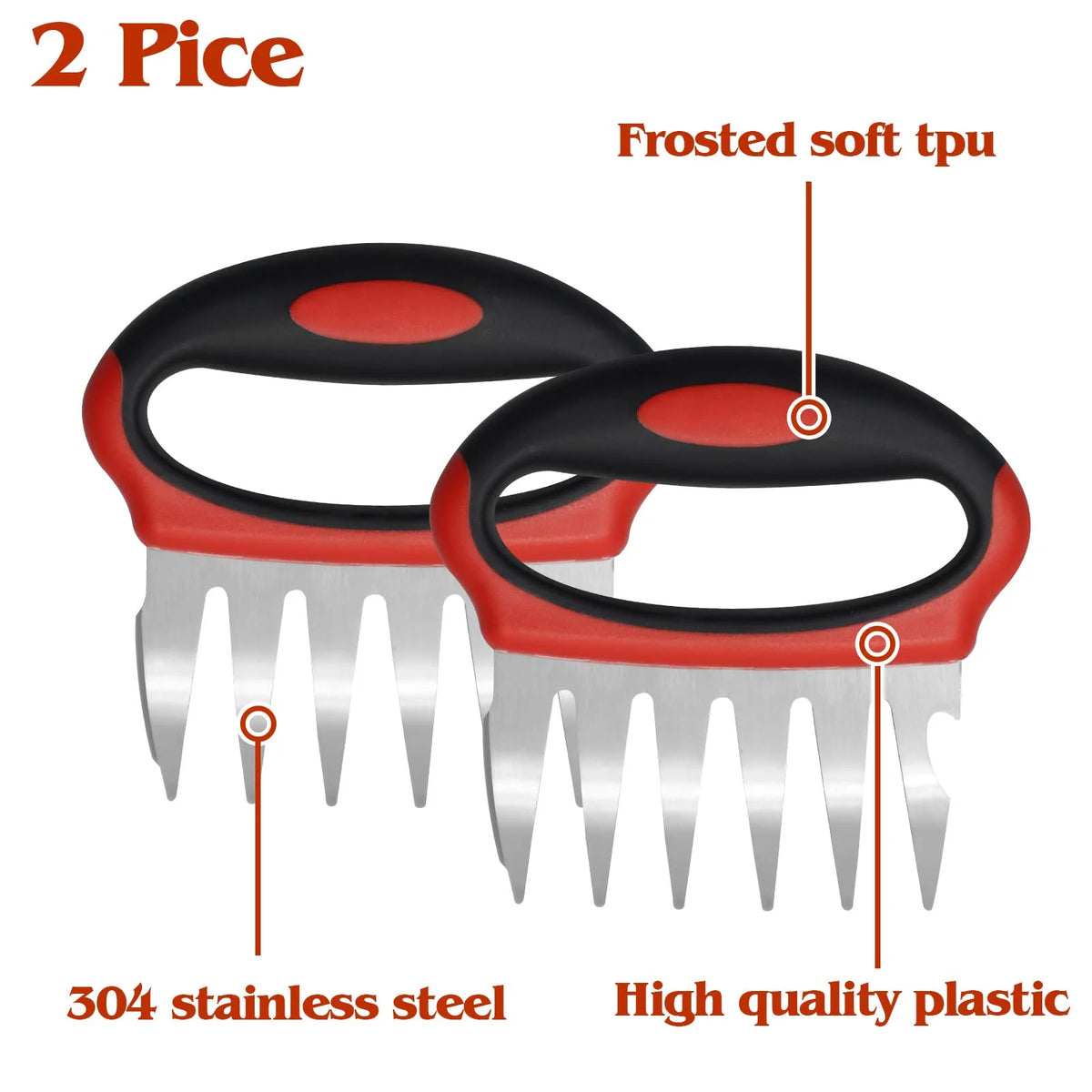 Metal Set of 2 Meat Shredder Claws B605