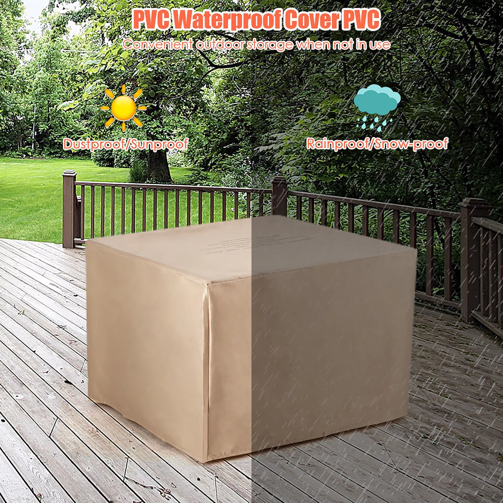 30'' Square Propane Gas Fire Pit Table 50,000 BTU with Cover L926