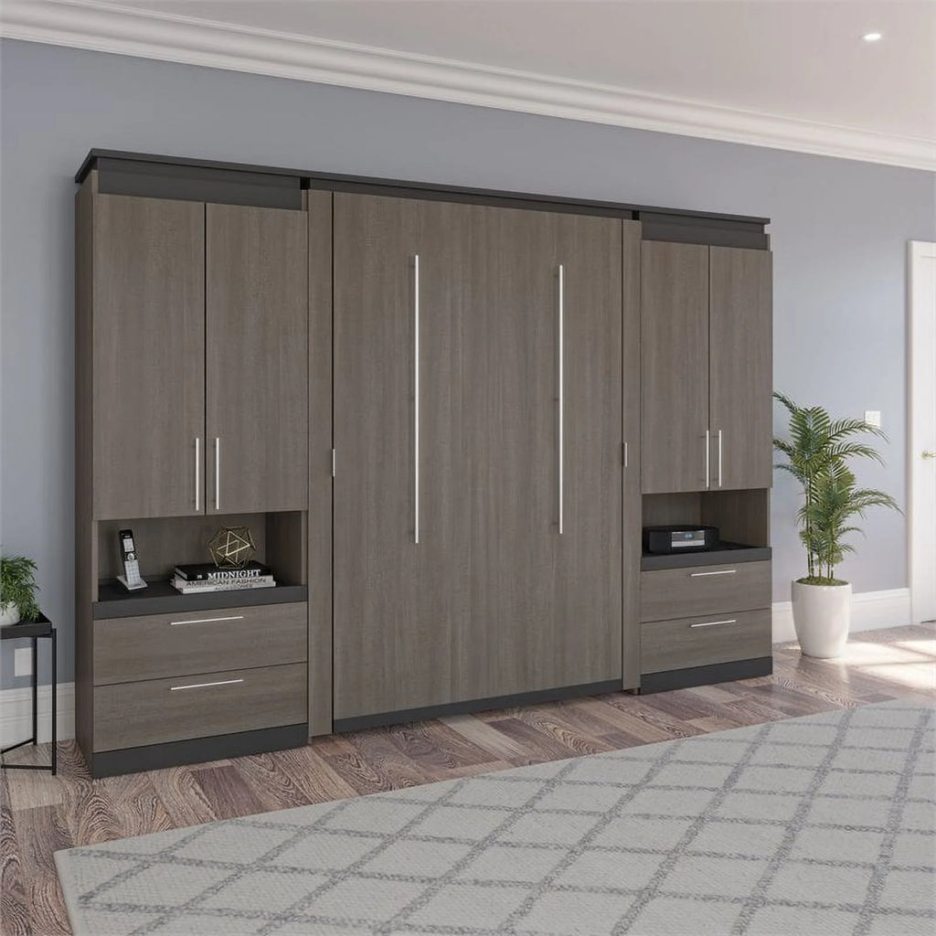 Full Murphy Bed with 2 Storage Cabinets T100555