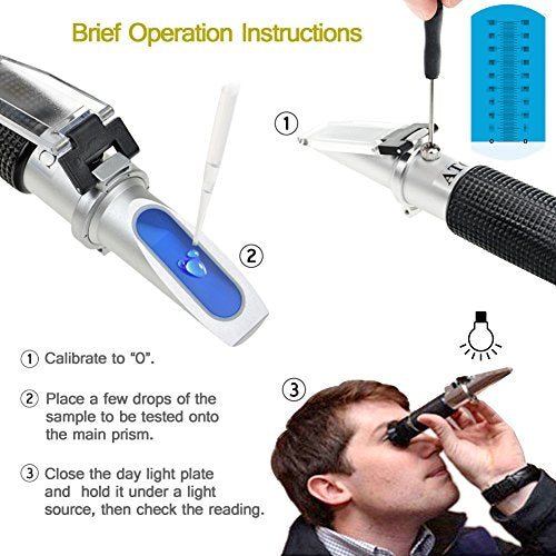 ATC Dual Scale Brix Refractometer H255818