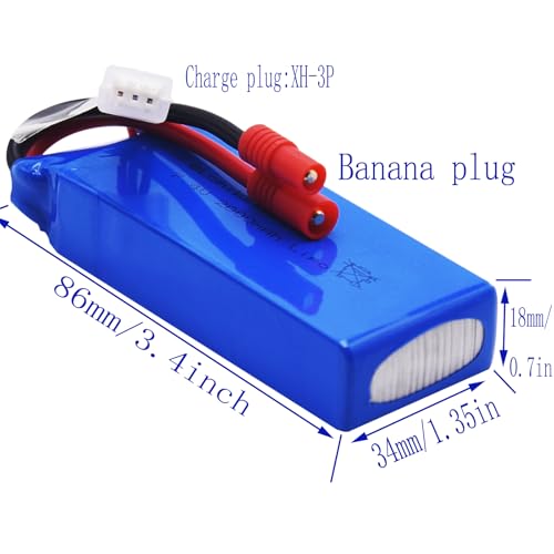 2 Pack 7.4V 2000mAh Lipo Battery and Charger Cable E169246
