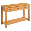 Solid Oak Wood Console Table S352405
