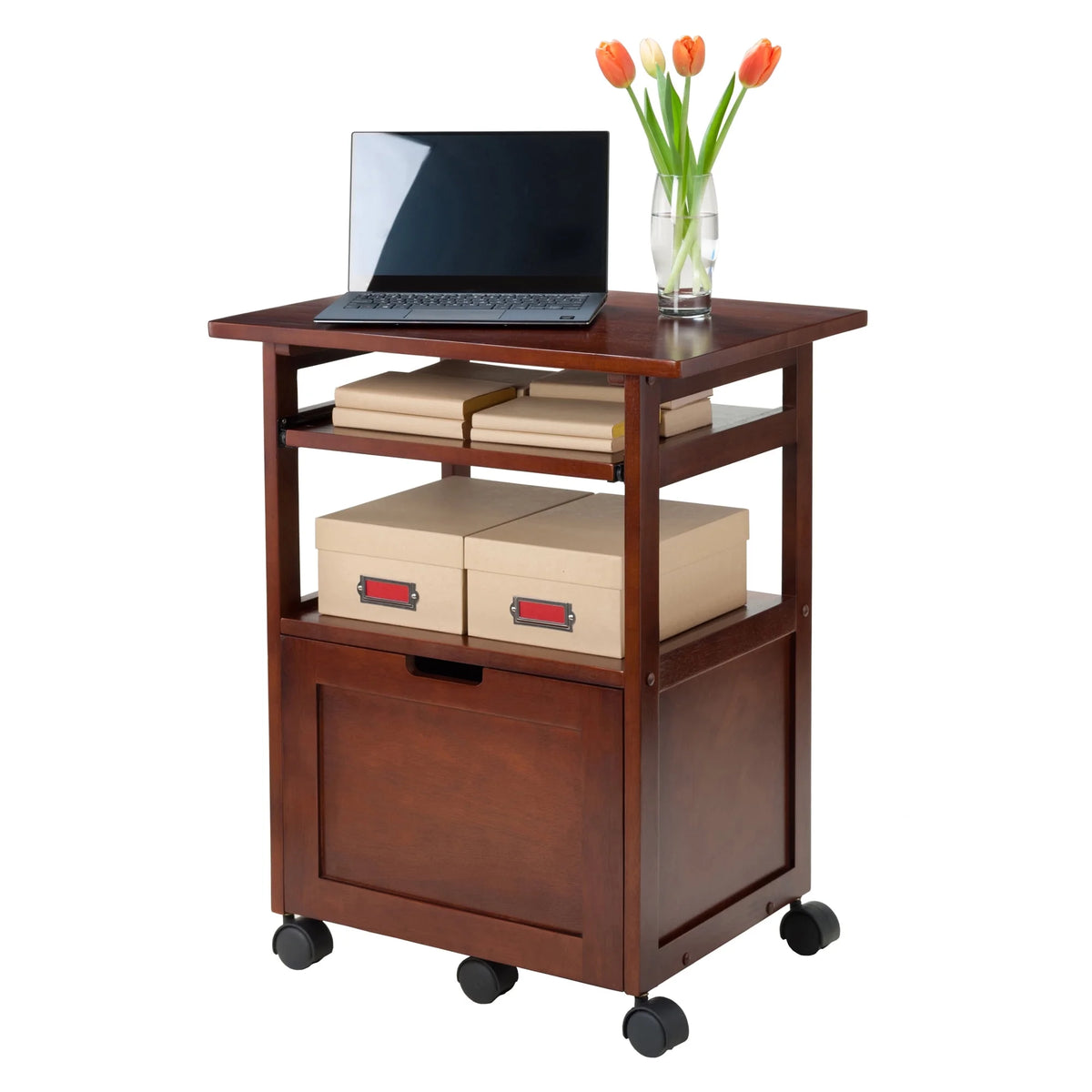 Wood Work Station with Keyboard T464