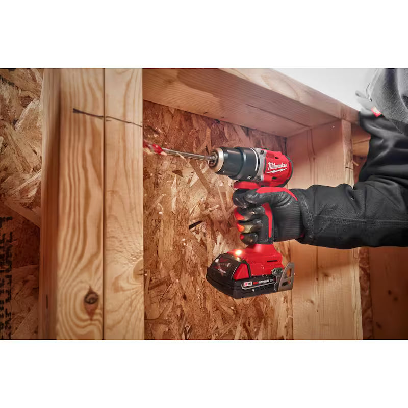 18V Lithium-Ion Brushless Cordless Compact Drill/Driver with Battery, Charger & Bag Q32954