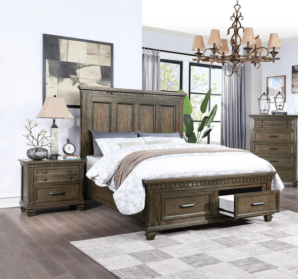 Queen Size Bed with Storage Drawers V80064