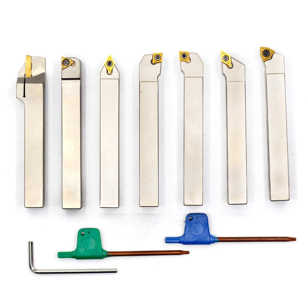 1/2 Shank Indexable Lathe Turning Tool Holder 7 Pieces Set B7063