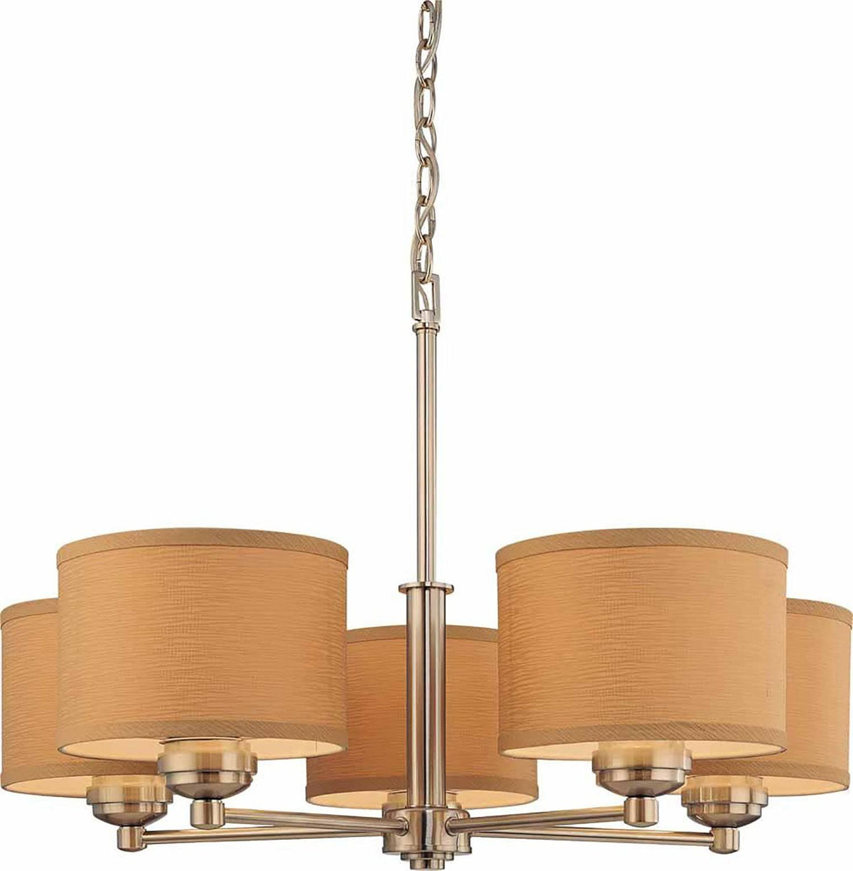 5-Light Brushed Nickel Chandelier C730
