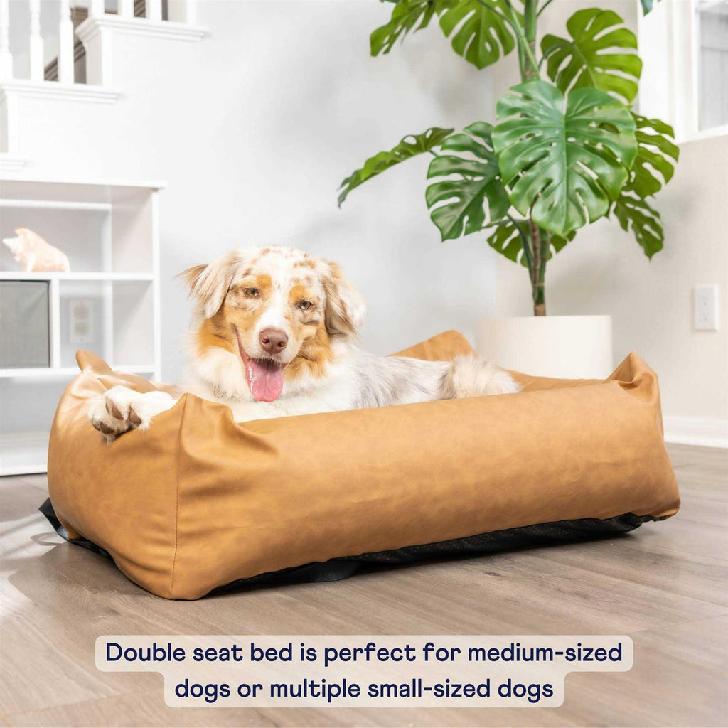 Faux Leather Memory Foam Dog Car Bed Z6664