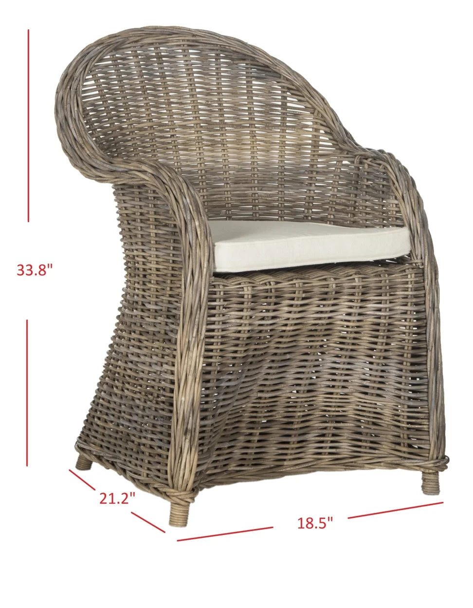 Grey Wicker Outdoor Club Chair F55850