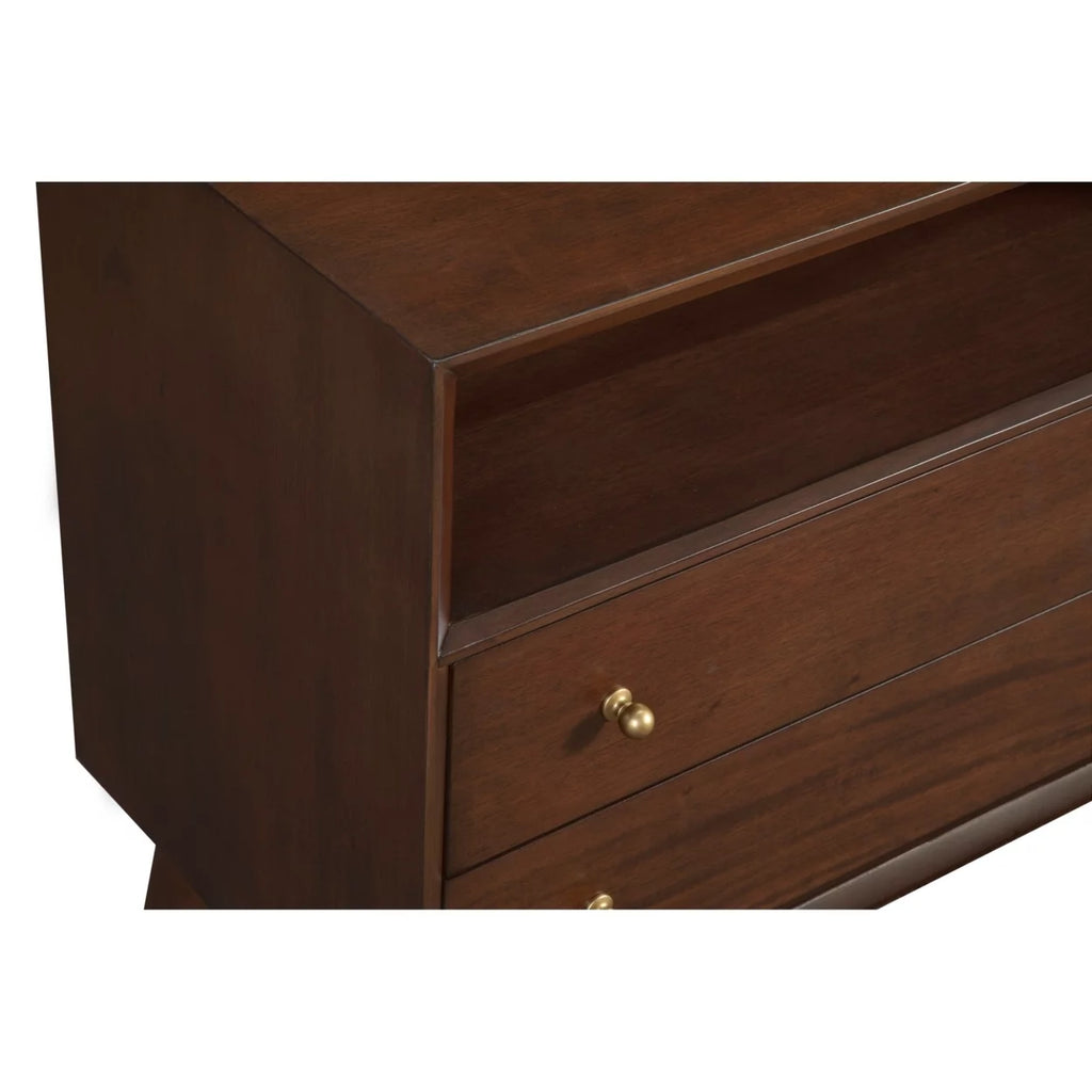 28 Inch 2 Drawer Mahogany Wood Nightstand M37151