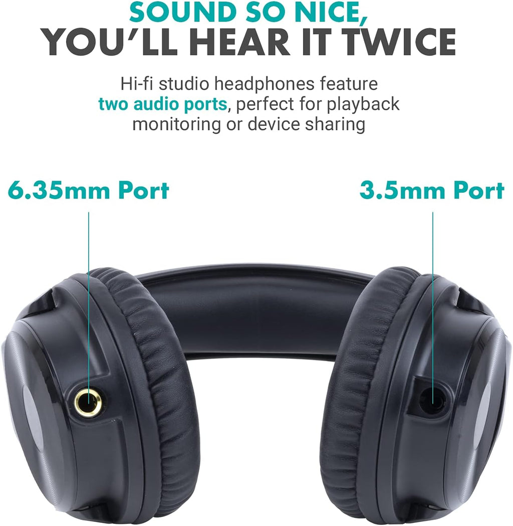 Studio Headphones with Microphone, Pop Filter, and Mic Stand K817343