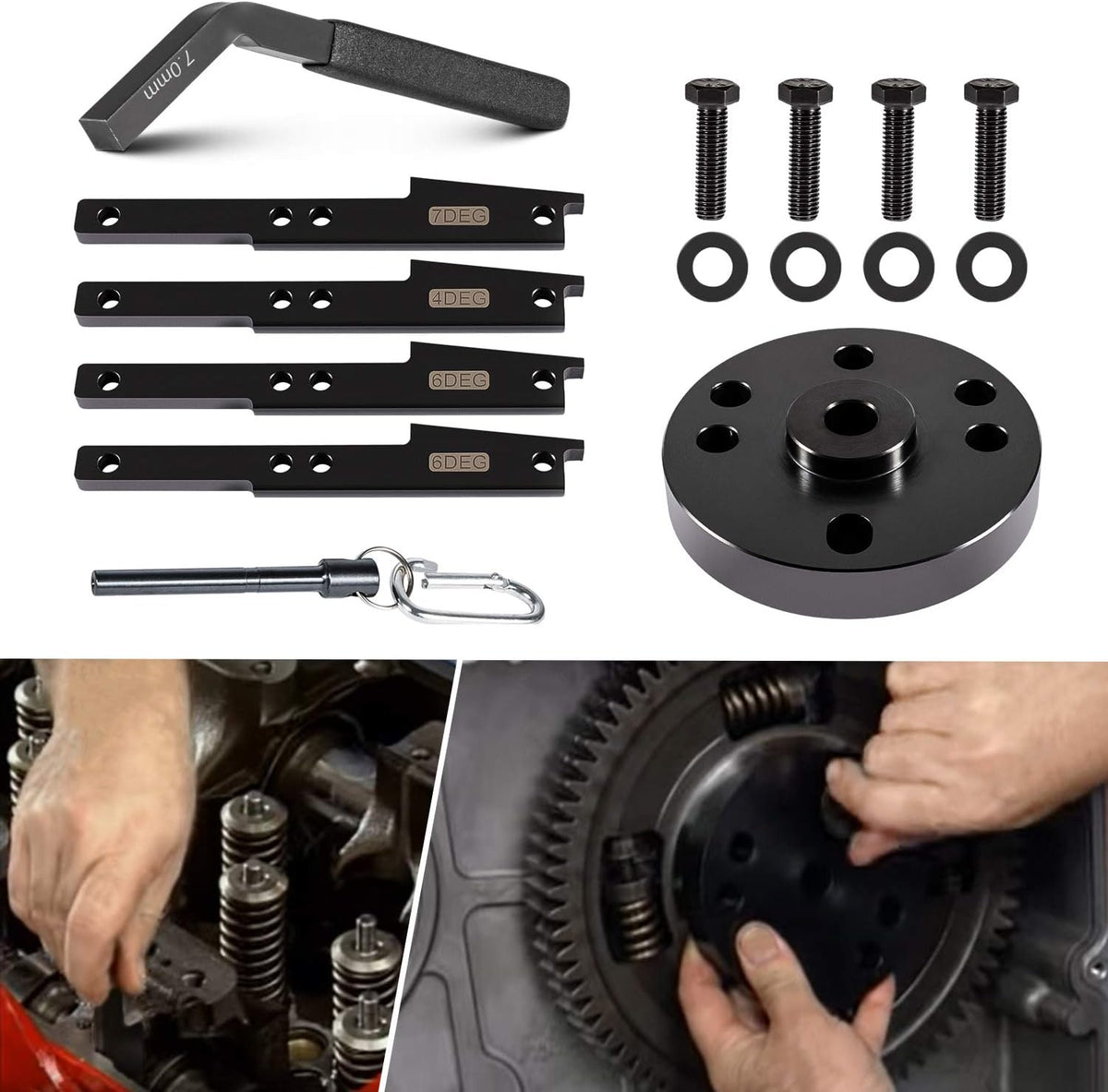 Cam Timing Tool Kit and Engine Brake Adjustment Tool 7MM 15 PCS M9086