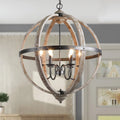 6-Light Wood Chandelier Q87329
