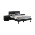 Queen 3 Piece Wood Bedroom Set Black O4921