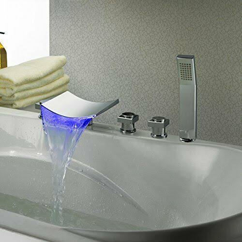 Deck Mounted LED Bathroom Sink Faucet Y3459