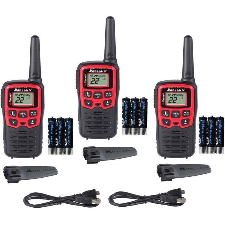 Walkie Talkie Three Pack 22 Radio Channels GMRS/FRS U715125