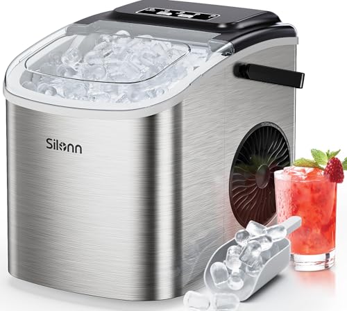 Countertop Ice Maker with Ice Scoop and Basket O856461