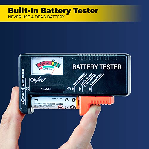 Battery Organizer Storage Case with Tester T724486
