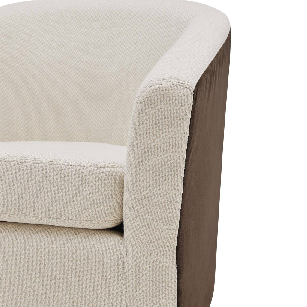 Cream Velvet Swivel Chair F70298