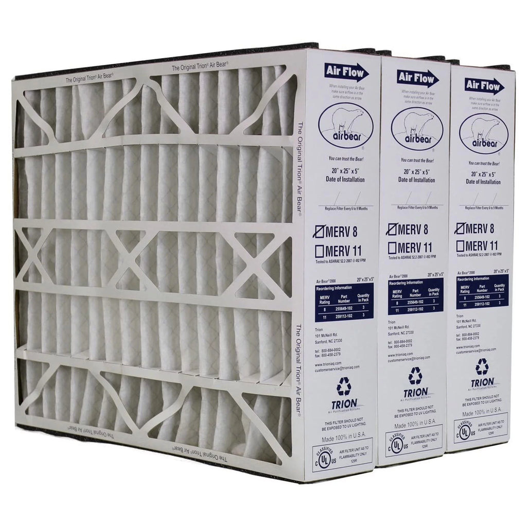 20x 5x 5 Inch MERV 8 Air Purifier Filter (3 Pack) P4858