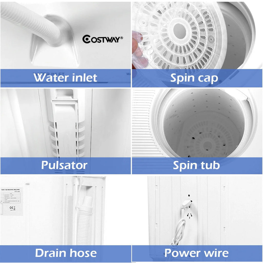 Portable Mini Compact Twin Tub Washing Machine K26723