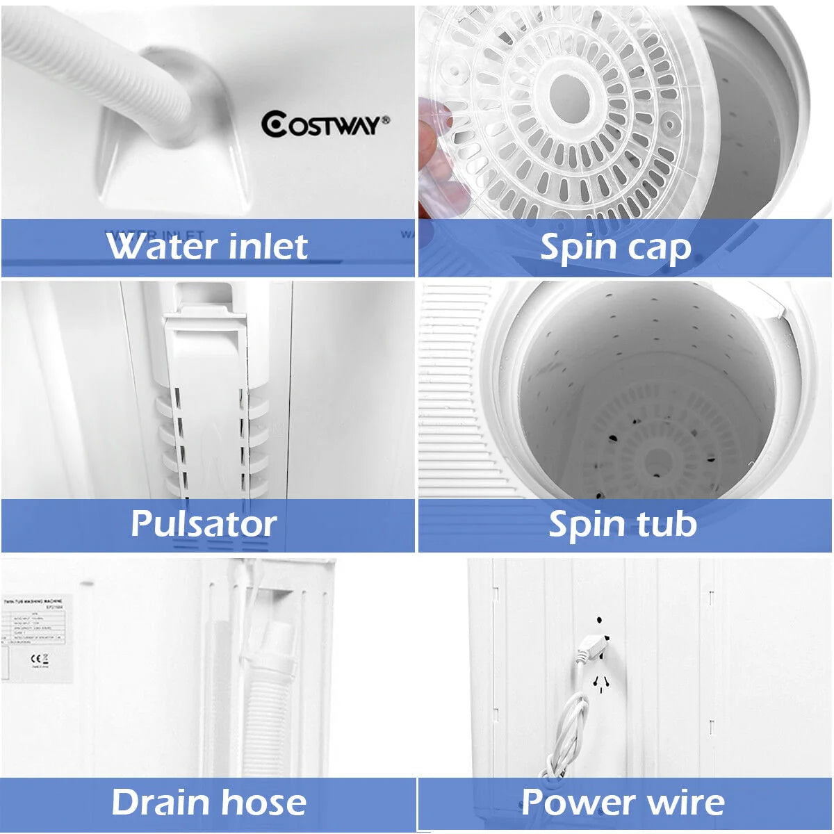 Portable Mini Compact Twin Tub Washing Machine K26723