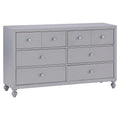 Gray 6 Dovetail Drawers Modern Wood Dresser E933499
