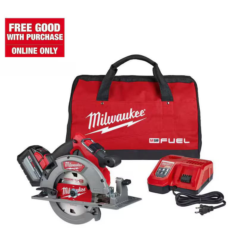 18V Lithium-Ion Brushless Cordless 7-1/4 in. Circular Saw Kit O767954