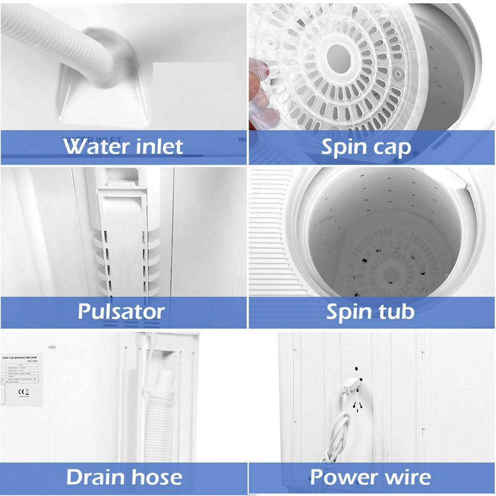 Compact Portable Twin Tub Washing Machine U41038