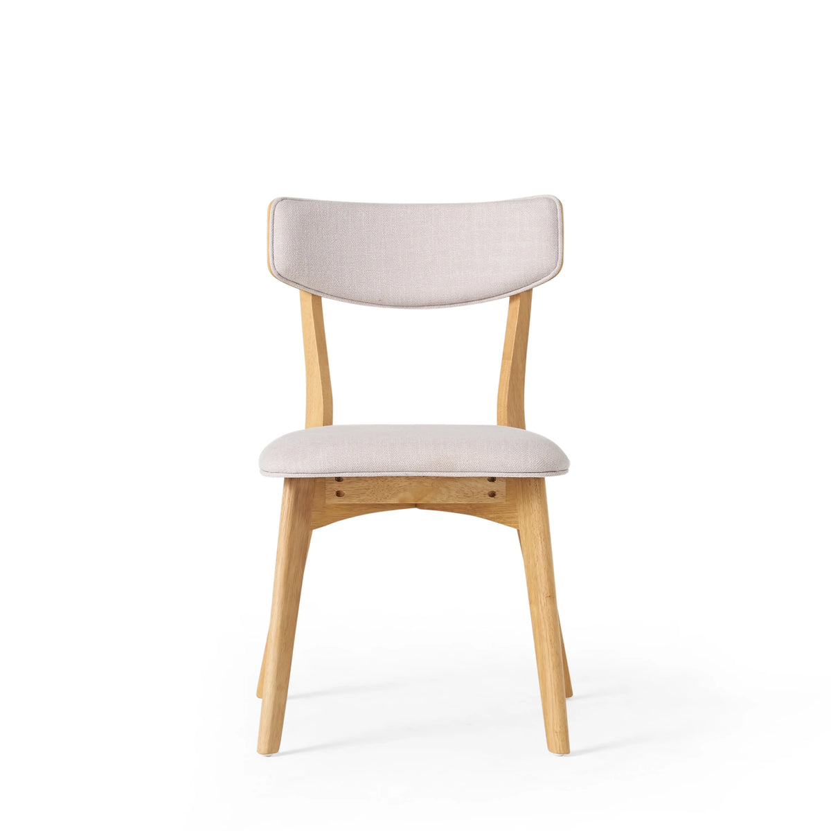 Set of 2 Light Beige Natural Oak Dining Chairs B471