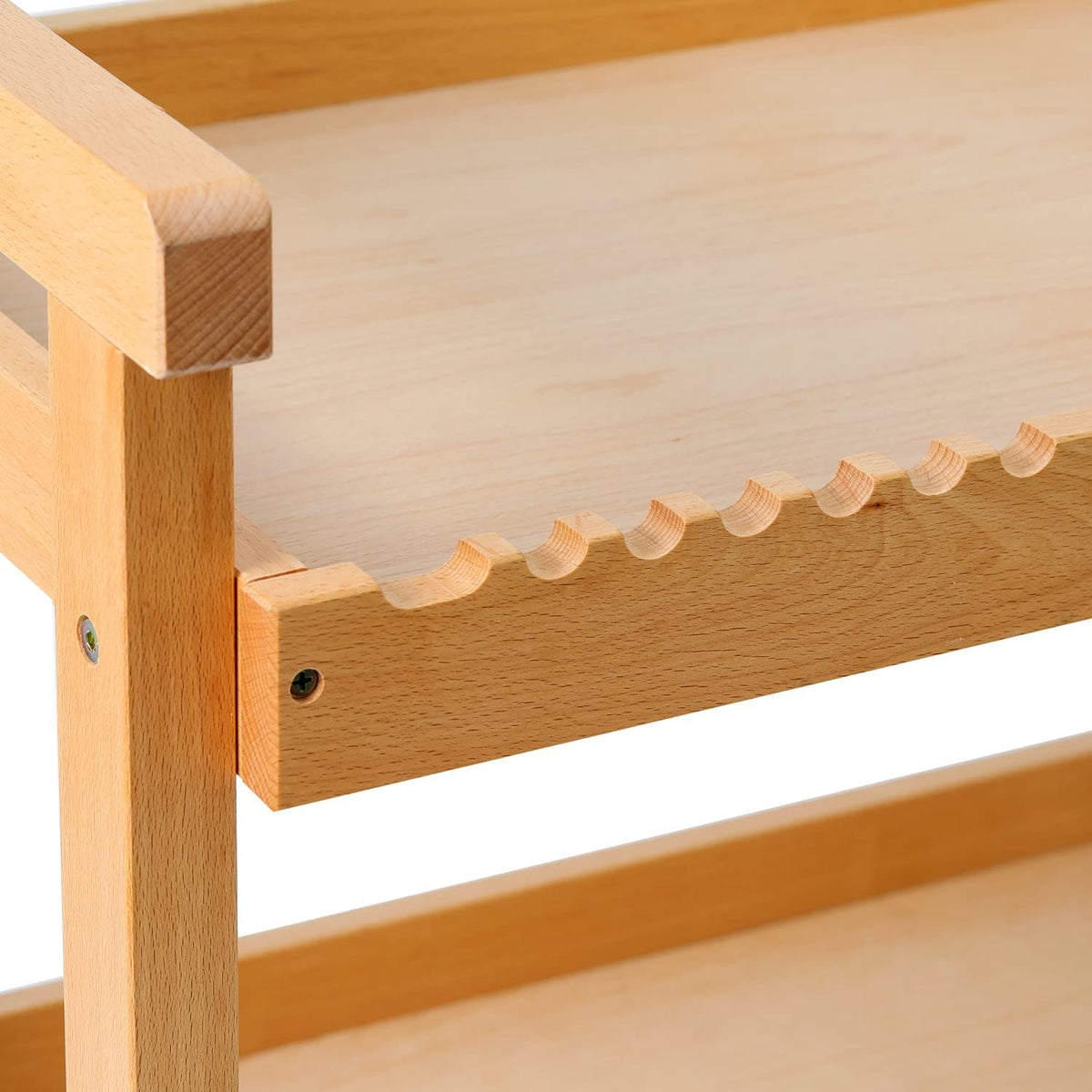 3-Tier Rolling Beechwood Art Cart Storage Organizer M547