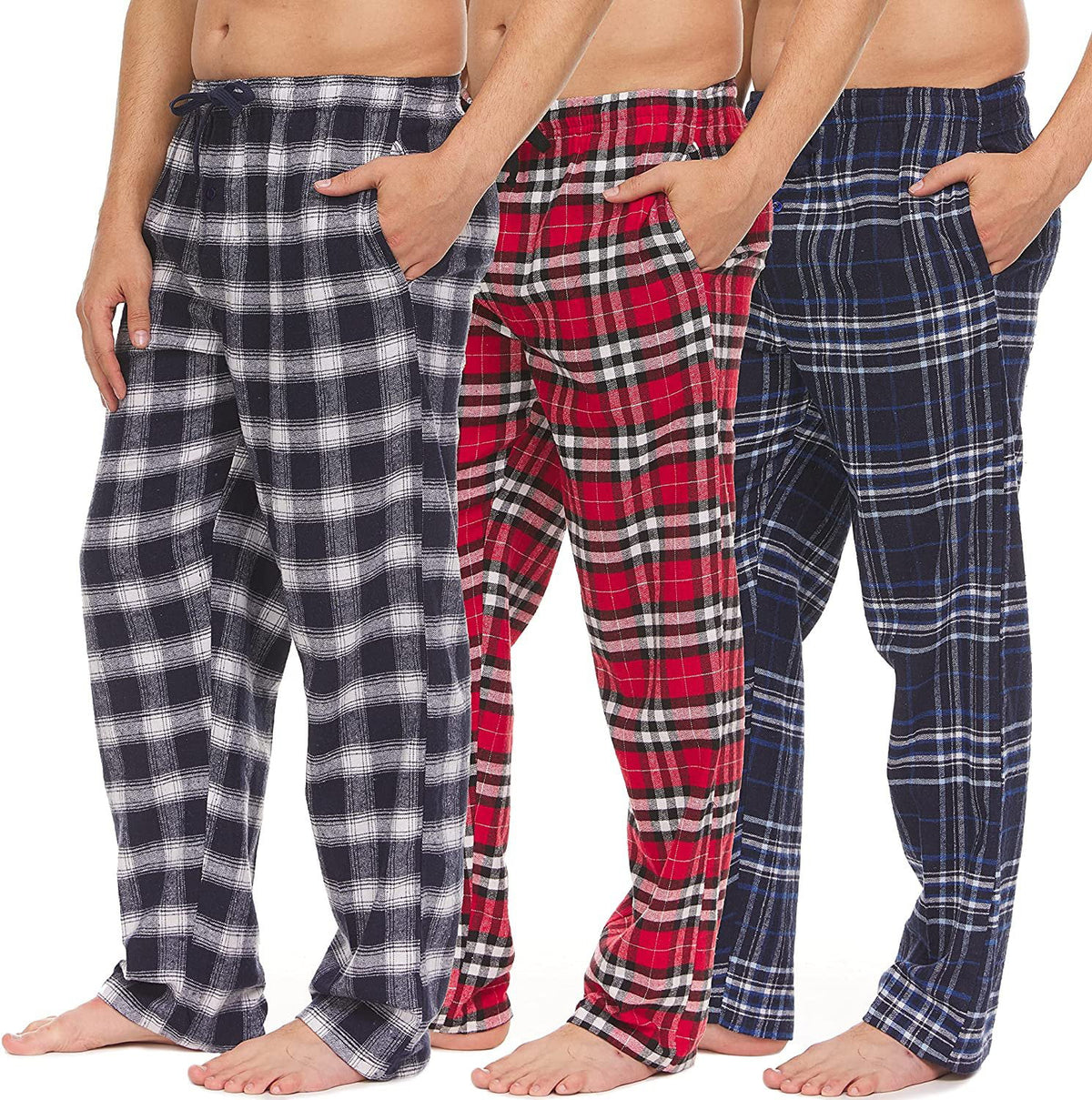 Cotton Blend Plaid Pajama Pants 3 Pack P6998