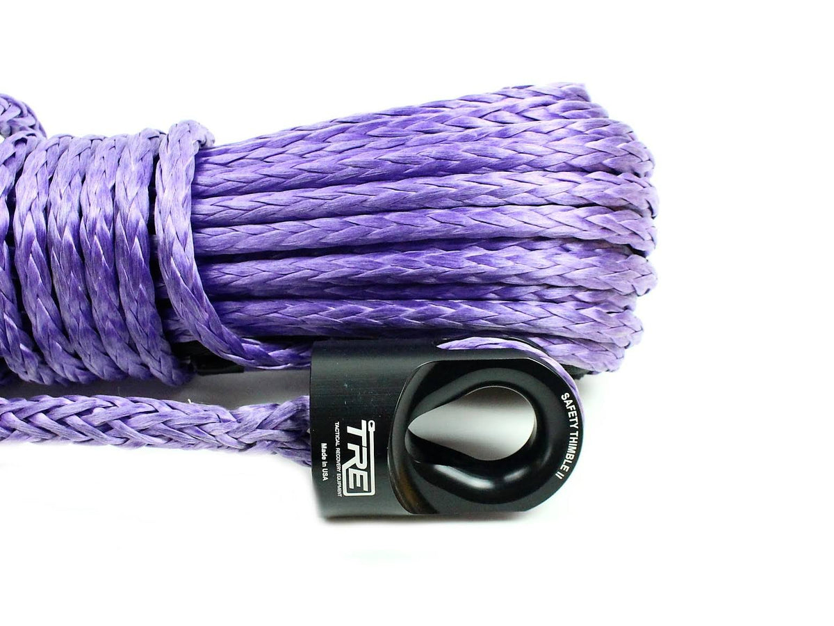 Purple Winch Rope with Black Safety Thimble W266