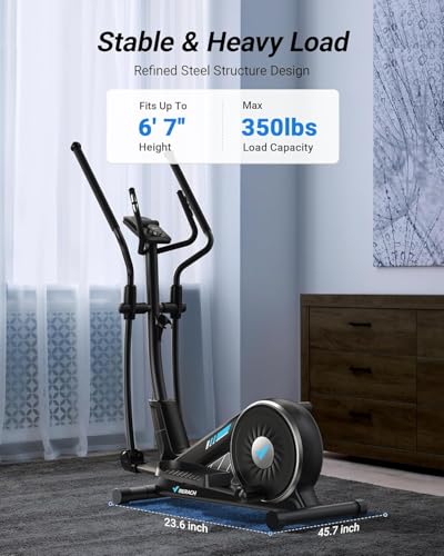 Elliptical Exercise Machine with 16-Level Resistance, 15.5IN Stride C282029